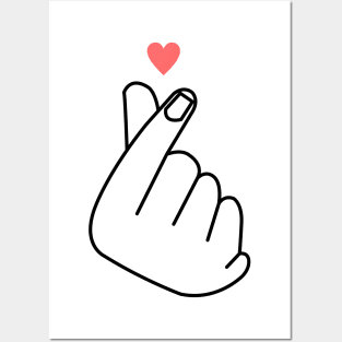 FINGER HEART Posters and Art